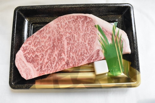【肉のカジ】ステーキセット ●A5ランク●常陸牛サーロインステーキ３００ｇ ＋ 美明豚ロースステーキ１４０ｇ×２枚