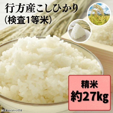 行方産こしひかり　約２７kg 　※精米【数量限定・送料込み】●無料精米オプション付き●