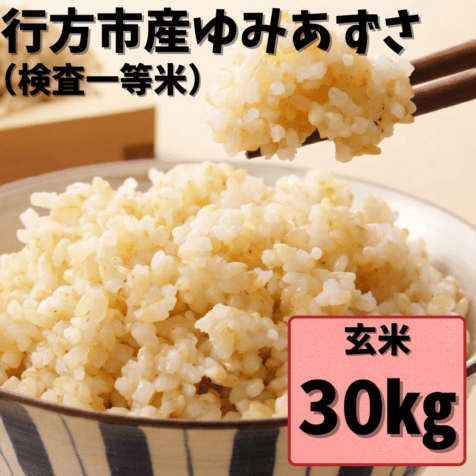 行方産ゆみあずさ　玄米３０kg 【数量限定・送料込み】