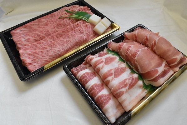 【肉のカジ】しゃぶしゃぶセット ●A5ランク●常陸牛肩ロース７８０ｇ＋美明豚６００ｇ（ロース３００ｇばら３００ｇ）