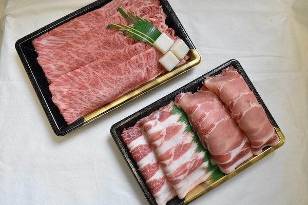 【肉のカジ】しゃぶしゃぶセット ●A5ランク●常陸牛肩ロース７８０ｇ＋美明豚６００ｇ（ロース３００ｇばら３００ｇ）