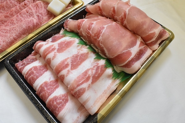 【肉のカジ】すきしゃぶセット ●A5ランク●常陸牛肩ロースすき焼き用780g+美明豚しゃぶしゃぶ用600g(ロース300gばら300g)