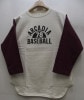 WAREHOUSE(�������ϥ���)Baseball Three-Quarter Sleeve Tee [Lot.4800 ARCADIA-Cream��Bordeaux]