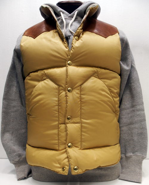 WAREHOUSE(ϥ)[Lot.2197 Rocky Mountain Rip Stop Nylon Down Vest/Mustard Beige]