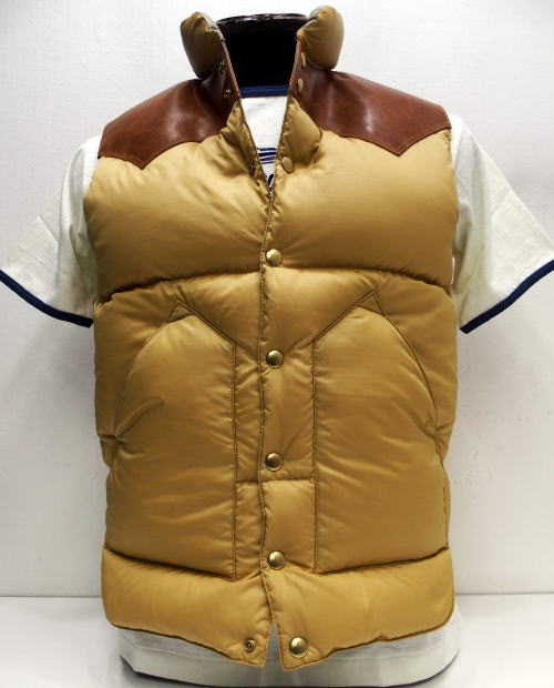 WAREHOUSE(ϥ)[Lot.2197 Rocky Mountain Rip Stop Nylon Down Vest/Mustard Beige]