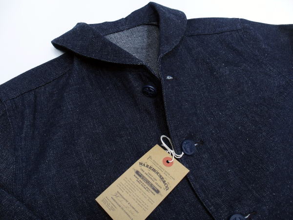 WAREHOUSE(�������ϥ���) [Lot.2220 U.S.NAVY SHAWL COLLAR COVERALL/Indigo]