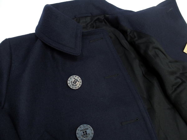 WAREHOUSE(ϥ) [1920'S WWI STYLE U.S.NAVY 13-STARS PEA COAT/Wool]