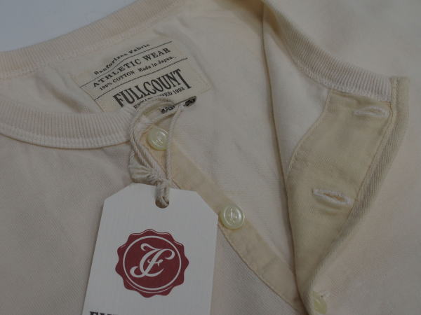 FULLCOUNT(ե륫)[Lot.5222LH-20 Flatseam Heavy Weight 3B Henley Long T-Shirt/Ecru]