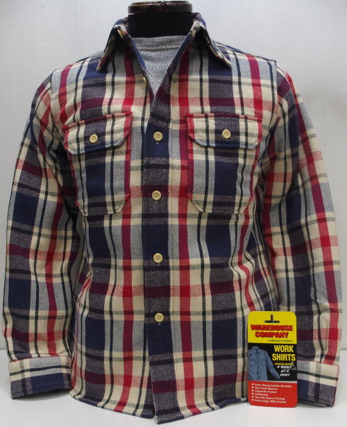WAREHOUSE(�������ϥ���) [Lot.3104 FLANNEL SHIRTS/One-Wash Type-D Blue]