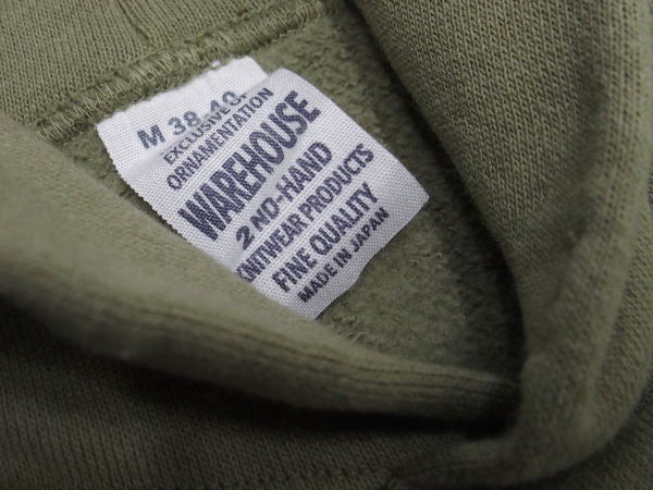 WAREHOUSE(ϥ) [2ND-HAND SWEAT PARKA/Lot.462 Plain-Green]
