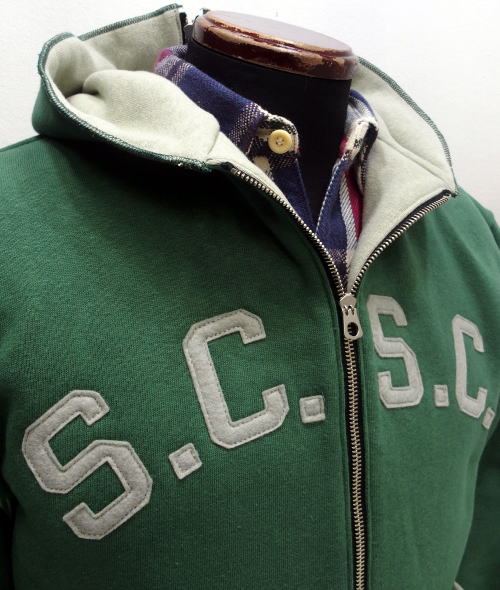 John Gluckow(����� ����å���)by WAREHOUSE [Lot.JG-CS11 The Olympic Champion Sweat Parka/Applique-Green]