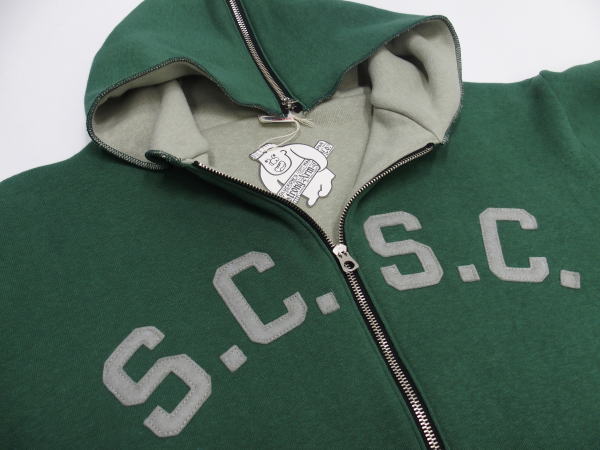 John Gluckow(����� ����å���)by WAREHOUSE [Lot.JG-CS11 The Olympic Champion Sweat Parka/Applique-Green]