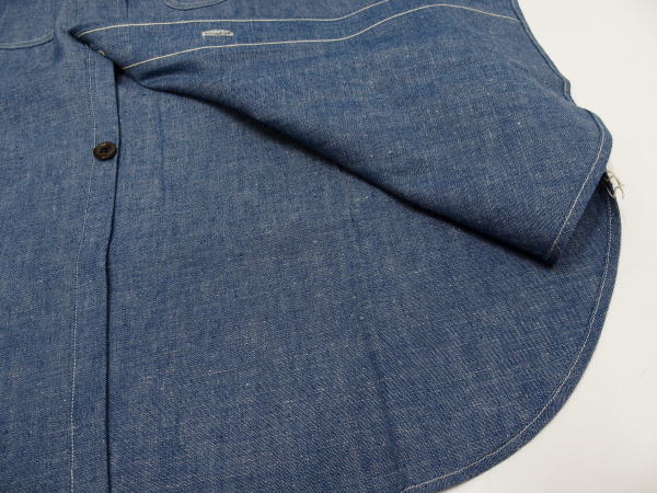 WAREHOUSE(�������ϥ���) [Lot.3036 CHAMBRAY SHIRTS WITH ELBOW PATCH/Chambray Sax]