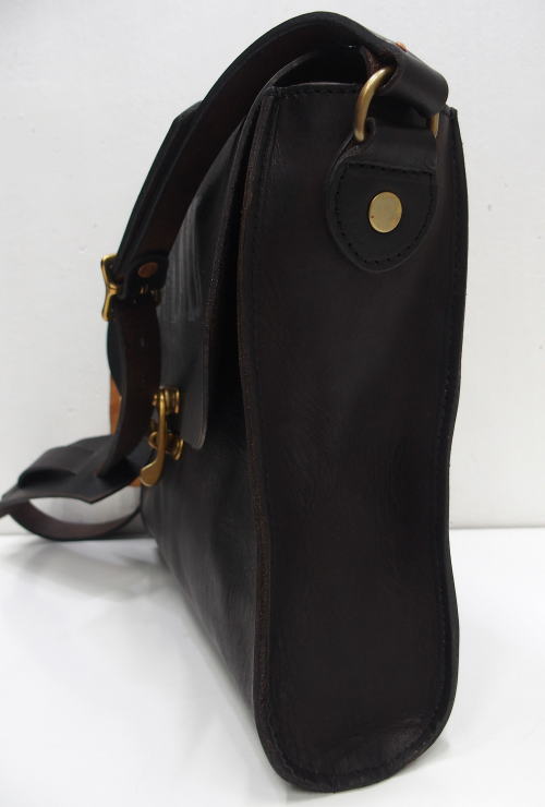 Vasco()[Three Eight  Lot.VS-258L LEATHER POST SHOULDER BAG/Black]