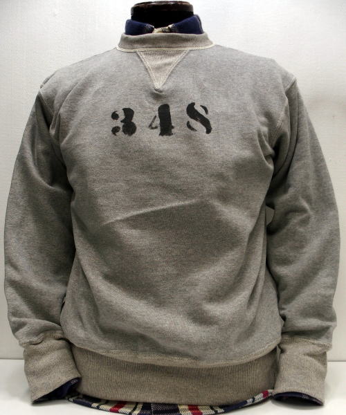 WAREHOUSEʥϥ[Lot.403 SET-IN SLEEVE SWEAT/348-Heather Gray]