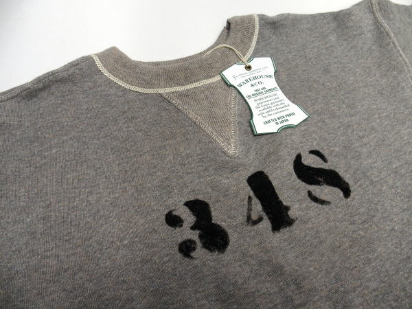 WAREHOUSEʥϥ[Lot.403 SET-IN SLEEVE SWEAT/348-Heather Gray]