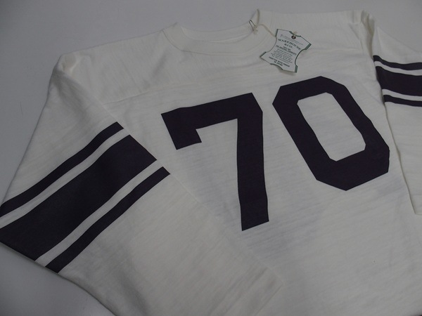 WAREHOUSE(�������ϥ���)[Lot.4063 3/4 Sleeve Football Tee/No'70-Off White]