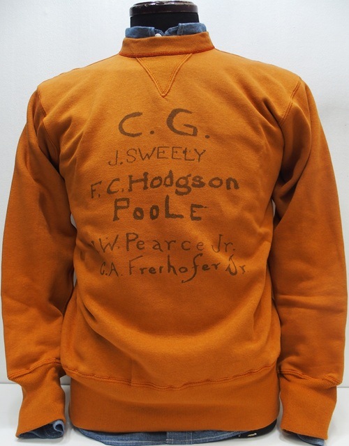 WAREHOUSE(�������ϥ���)[Lot.403 SET-IN SLEEVE SWEAT/C.G.-Dark Orange]