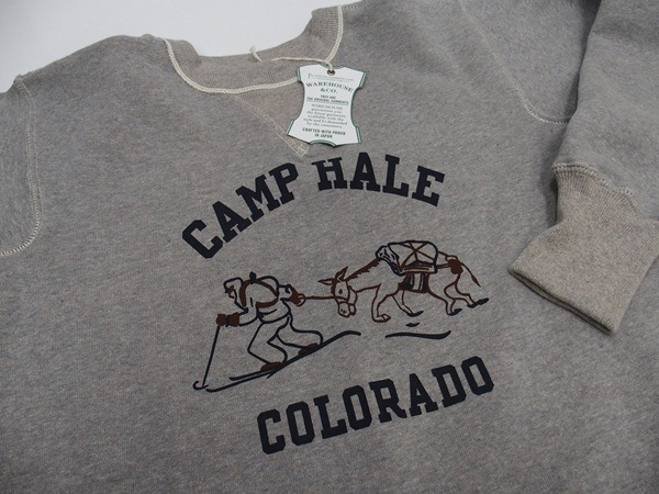 WAREHOUSE(�������ϥ���)[Lot.403 SET-IN SLEEVE SWEAT/ARMY SKIING-Heather Gray]