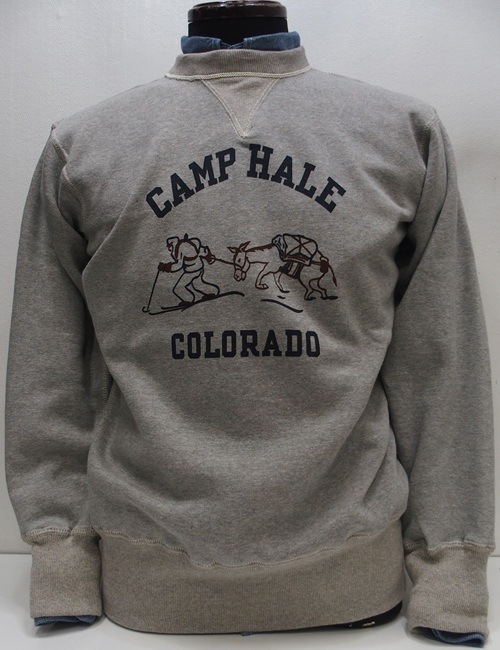 WAREHOUSE(�������ϥ���)[Lot.403 SET-IN SLEEVE SWEAT/ARMY SKIING-Heather Gray]