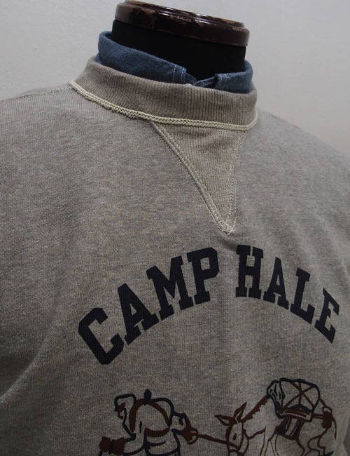 WAREHOUSE(�������ϥ���)[Lot.403 SET-IN SLEEVE SWEAT/ARMY SKIING-Heather Gray]