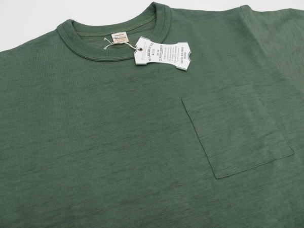WAREHOUSE(ϥ)Original Tee [Lot.4601 Pocket T-shirt/Plain-MC Green]