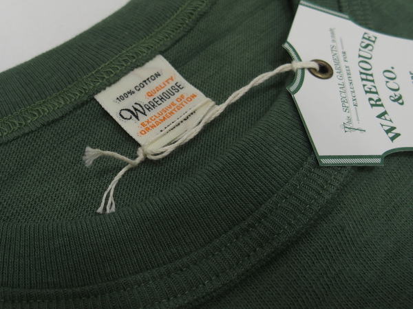 WAREHOUSE(ϥ)Original Tee [Lot.4601 Pocket T-shirt/Plain-MC Green]