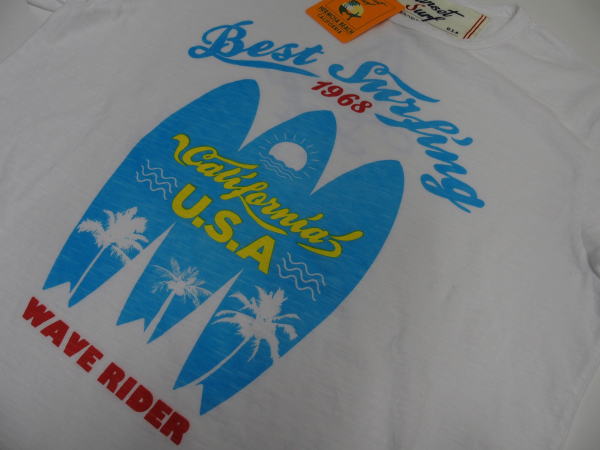 SUNSET SURF(���󥻥åȥ�����)Safu T-Shirts[BEST SURFING/White]