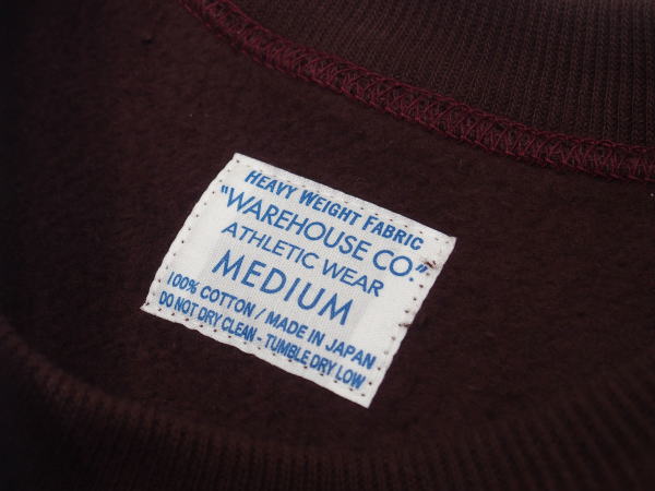 WAREHOUSE(�������ϥ���) [Lot.483 Crew Neck Sweatshirt/DHA-Bordeaux]