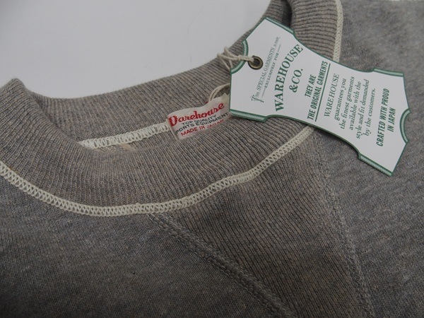 WAREHOUSE�ʥ������ϥ�����[Lot.401 SET-IN SLEEVE SWEAT/EDGEMERE-Heather Gray]