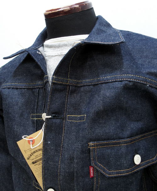 WAREHOUSE(�������ϥ���) [Lot.2001xx 1st Type Denim Jacket/Non-wash]