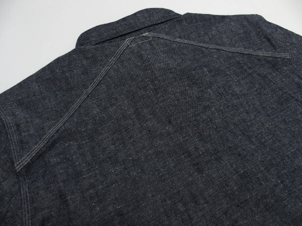 WAREHOUSE(�������ϥ���) [Lot.3023 CHAMBRAY SHIRTS WITH CHINSTRAP/Navy]