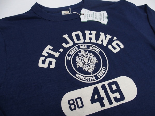 WAREHOUSE(�������ϥ���)[Lot.5906 Long Sleeves Tee/ST JOHN'S-Navy]