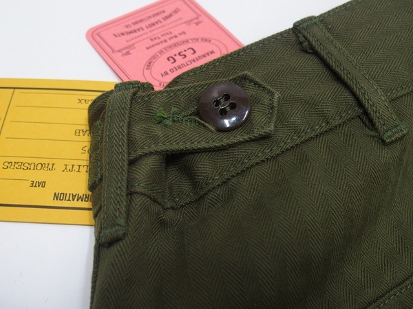 COLIMBO(������)[50's Army Utility Trousers-Fort Knox/Olive-Plain]