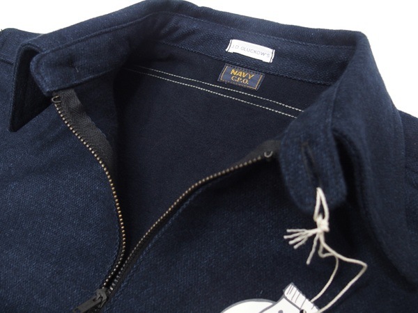 John Gluckow(����� ����å���)by WAREHOUSE [Lot.JG-39 C.P.O.Half-Zip Shirt/Navy]
