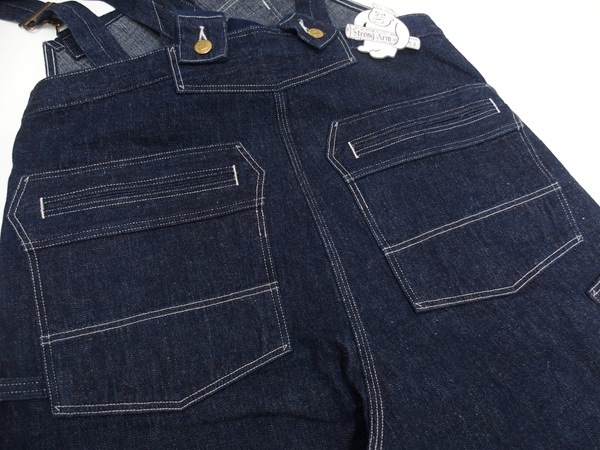 John Gluckow(����� ����å���)by WAREHOUSE [JG-41 Strongarm Reinforced Overalls/Indigo Denim]