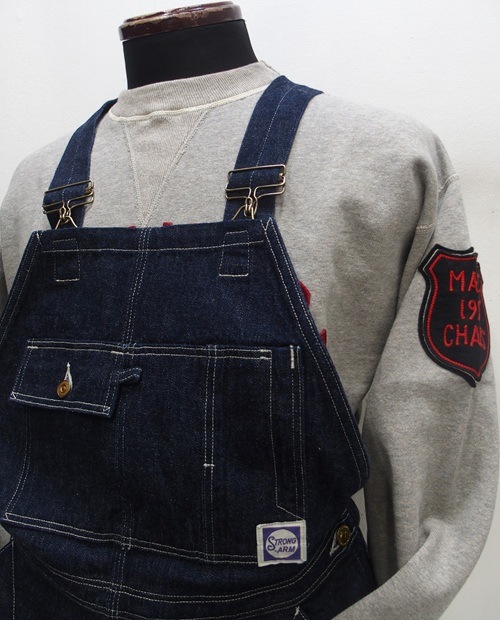 John Gluckow(����� ����å���)by WAREHOUSE [JG-41 Strongarm Reinforced Overalls/Indigo Denim]