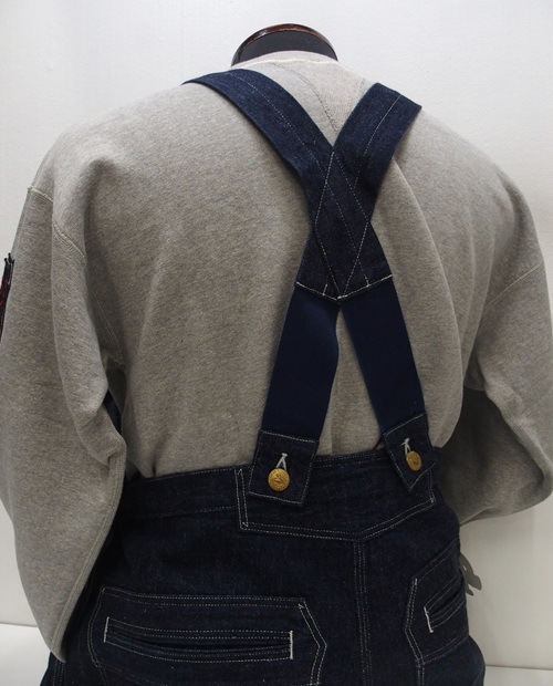 John Gluckow(����� ����å���)by WAREHOUSE [JG-41 Strongarm Reinforced Overalls/Indigo Denim]