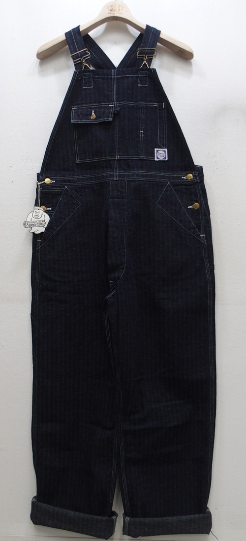 John Gluckow(����� ����å���)by WAREHOUSE [JG-41 Strongarm Reinforced Overalls/Stripe Denim]