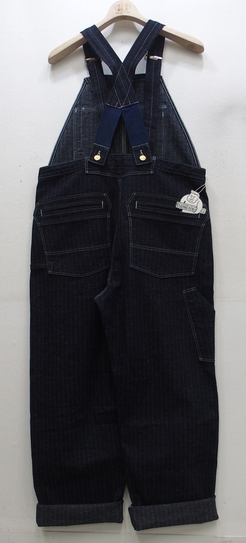 John Gluckow(����� ����å���)by WAREHOUSE [JG-41 Strongarm Reinforced Overalls/Stripe Denim]