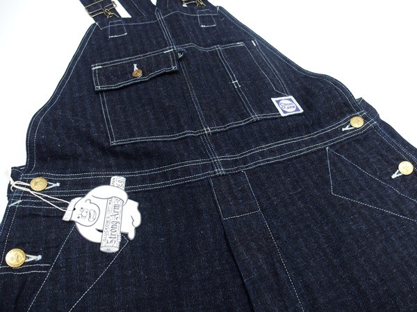 John Gluckow(����� ����å���)by WAREHOUSE [JG-41 Strongarm Reinforced Overalls/Stripe Denim]