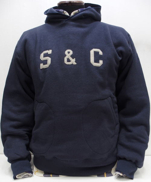 John Gluckow( å)by WAREHOUSE [Lot.JG-CS12 The Knockout Sweat Parka/Applique-Navy]