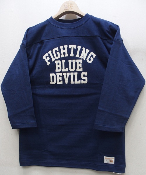 WAREHOUSE(�������ϥ���)[Lot.4063 3/4 Sleeve Football Tee/BLUE DEVILS-Navy]