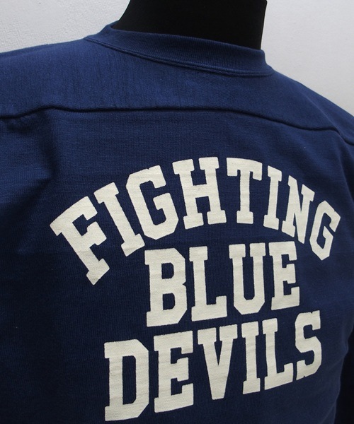 WAREHOUSE(�������ϥ���)[Lot.4063 3/4 Sleeve Football Tee/BLUE DEVILS-Navy]
