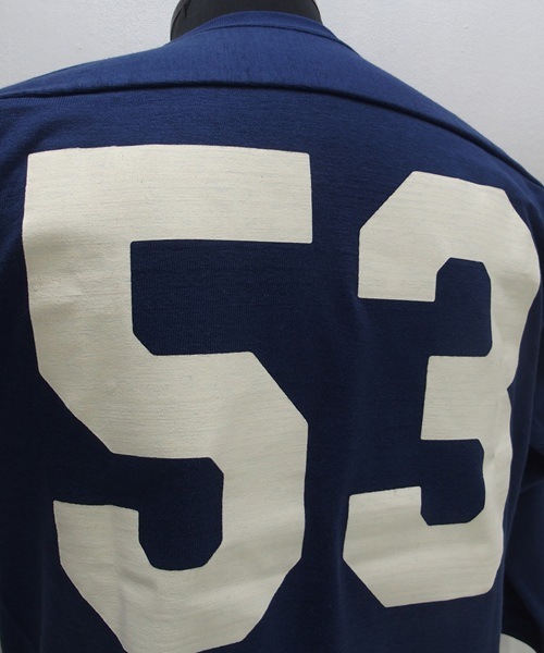 WAREHOUSE(�������ϥ���)[Lot.4063 3/4 Sleeve Football Tee/BLUE DEVILS-Navy]