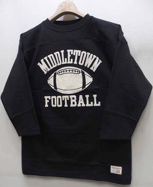 WAREHOUSE(�������ϥ���)[Lot.4063 3/4 Sleeve Football Tee/MIDDLETOWN-Smicro Black]