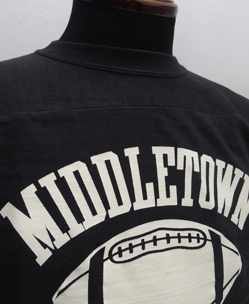 WAREHOUSE(�������ϥ���)[Lot.4063 3/4 Sleeve Football Tee/MIDDLETOWN-Smicro Black]