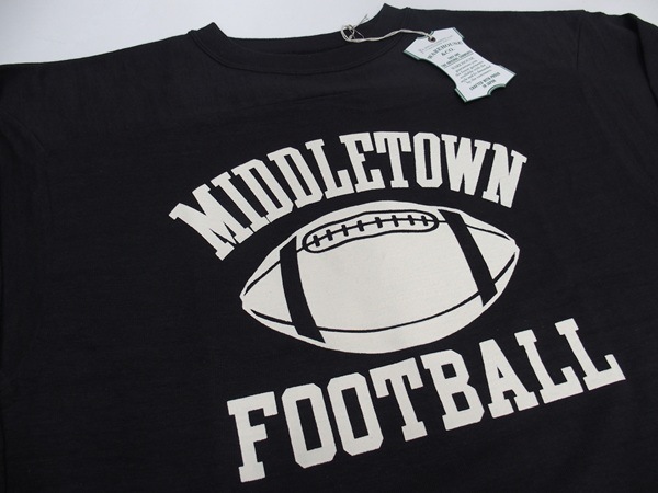 WAREHOUSE(�������ϥ���)[Lot.4063 3/4 Sleeve Football Tee/MIDDLETOWN-Smicro Black]