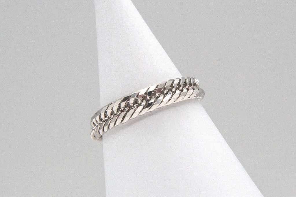 宝石Pt850 トリプル12面喜平リング ＃17の卸専門通販サイト