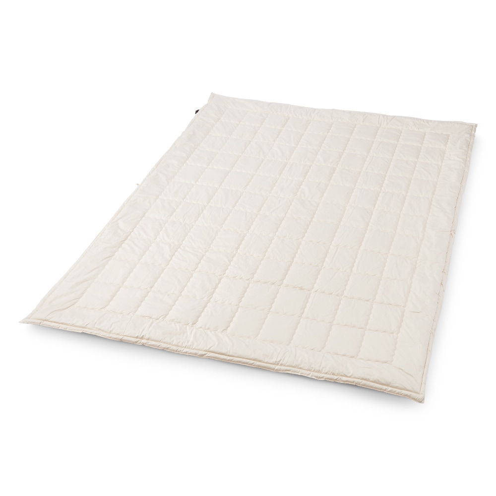 03BASIC 洗える薄掛ふとん コットンサテン ドーセットホーン種 ウール100% QL(クイーンロング) ベージュ 抗菌防臭加工 MR-K4021QL1130